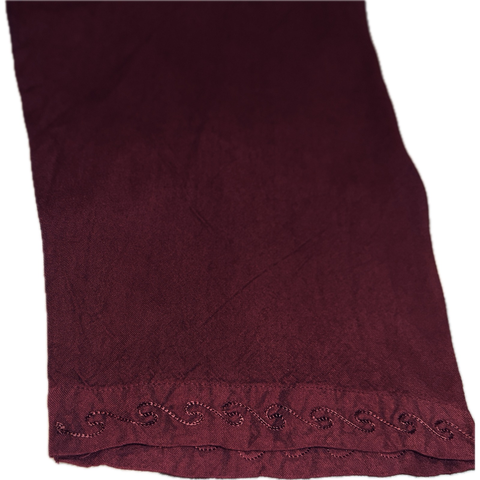 Holy Clothing 3x Burgundy Embroidered Tunic Top Rayon Boho Ren Faire Peasant Nwt — image 4 of 8